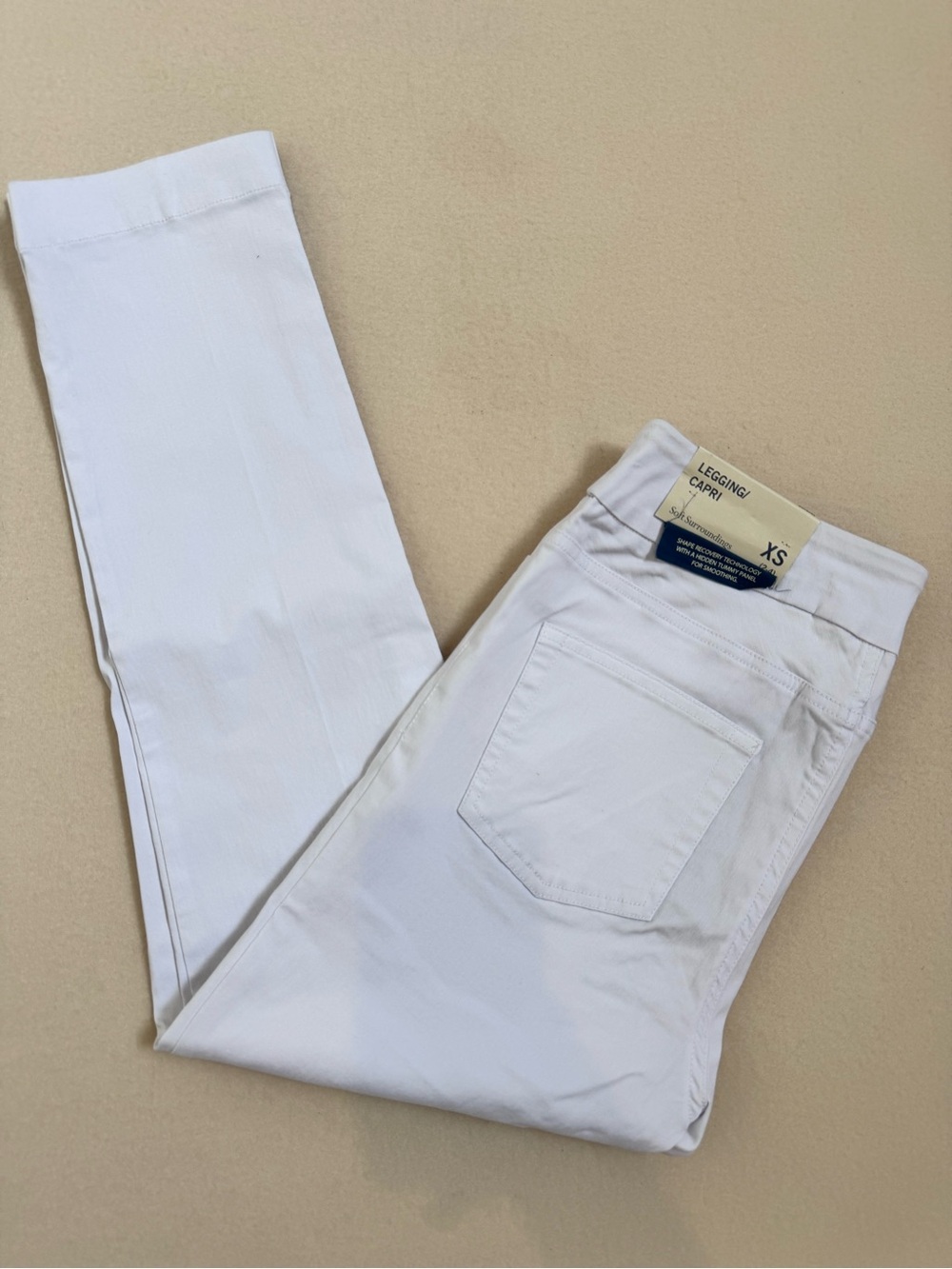 Soft Surroundings SlimSation Super Stretch Pull‑On Crop Pamts White XS White